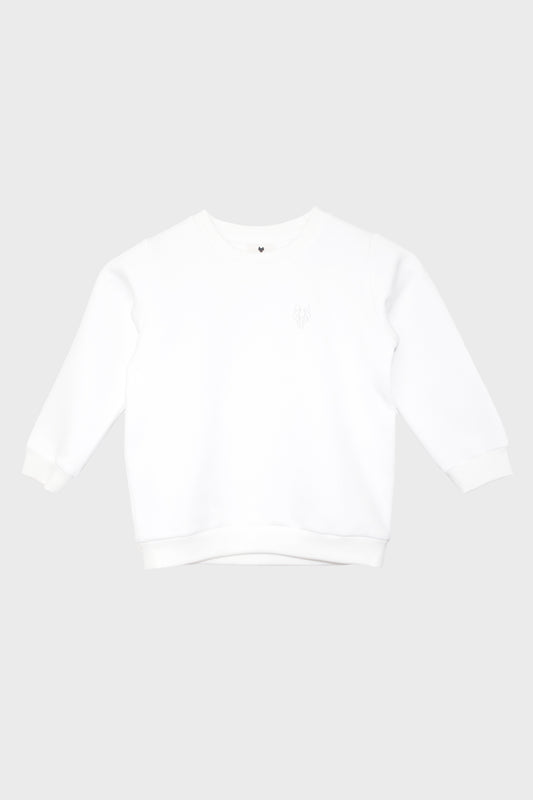 Kid’s One Wolf sweater, white/off white logo