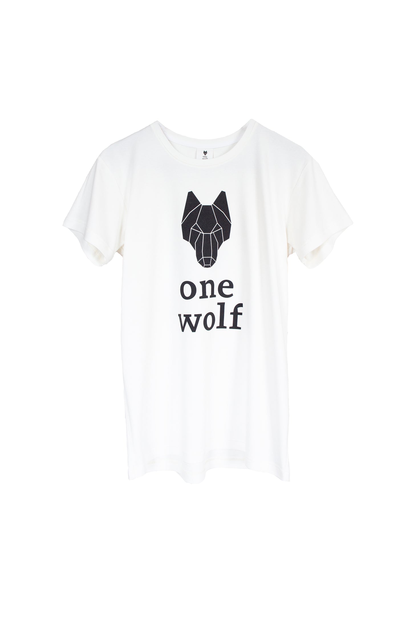 T-Shirt One Wolf off-white with black logo