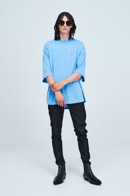 T-shirt One Wolf oversize sky blue